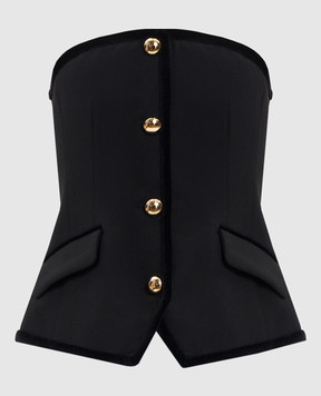 Simkhai Чорний корсетний топ Cambrie 6252130H