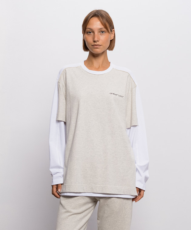 Off-White Лонгслив с принтом логотипа 2FB00565T изображение 3