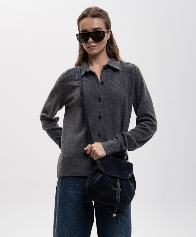 Gianni Chiarini Синий замшевый рюкзак Violette BS12238CMPL изображение 2