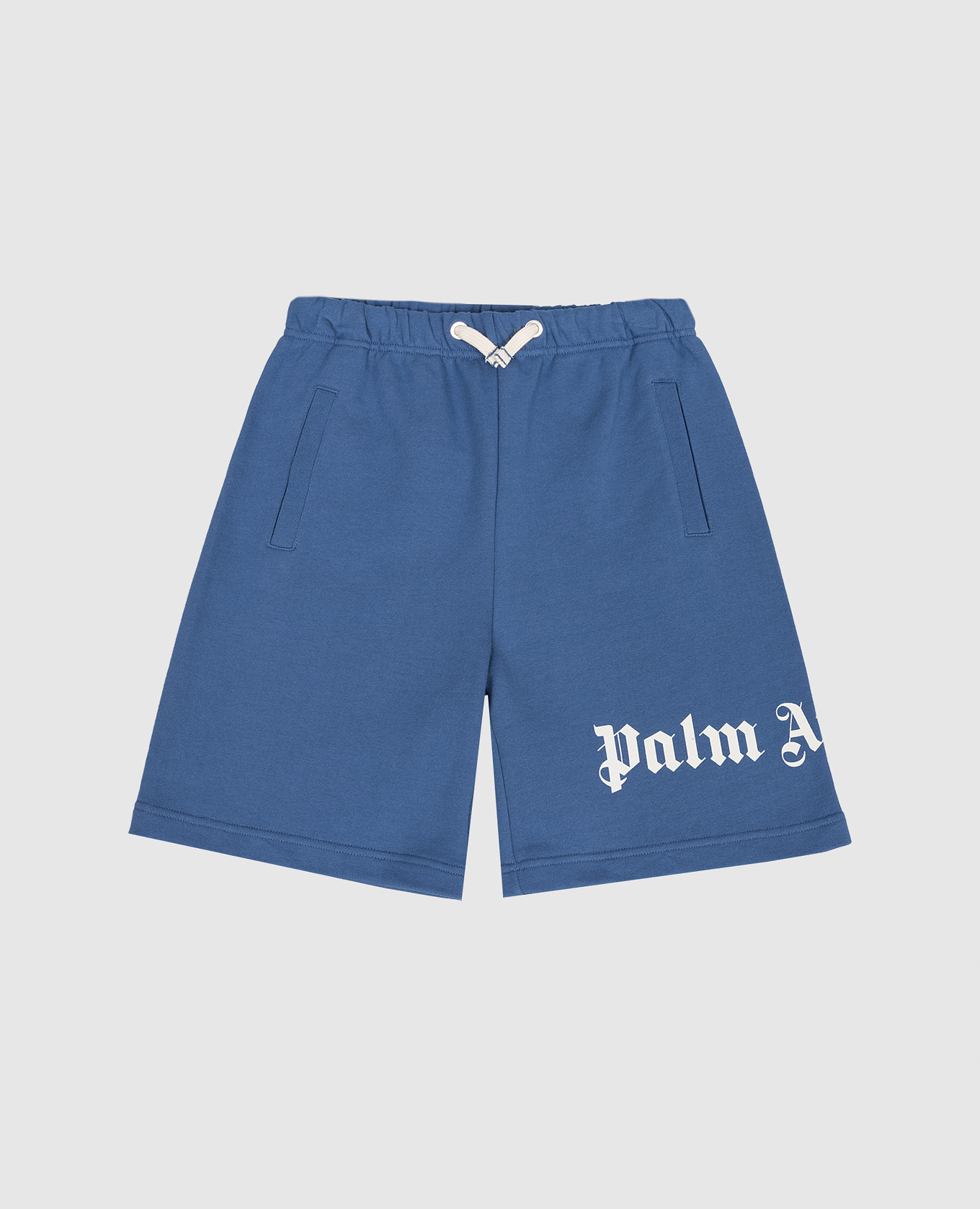 Детские синие шорты с принтом логотипа