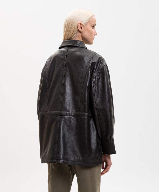 ARMA Коричневая кожаная куртка Maeve 010L26104702 изображение 4