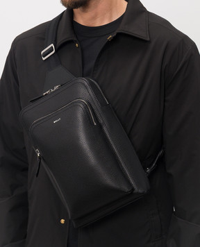 Bally Черная кожаная сумка-слинг Capitol MAS03FVT710