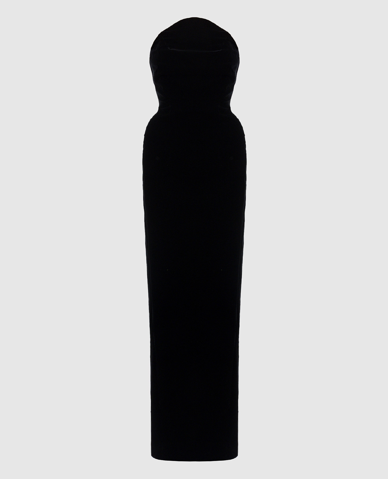 

Черное бархатное платье с разрезом, Черный, Вечерние платья