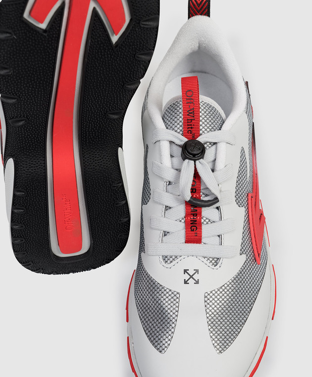 Off-White Детские серые кроссовки For Jumping OBIA013S26FAB001 изображение 5