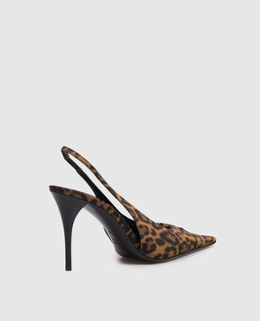 Saint Laurent Слингбеки BABYLONE BRETEUIL с леопардовым принтом 839657AAC9R