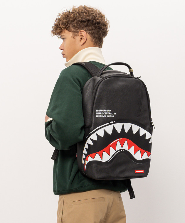 Sprayground Дитячий чорний рюкзак SHARK CENTRAL BUBBLE SHARK 910B8727NSZ зображення 2