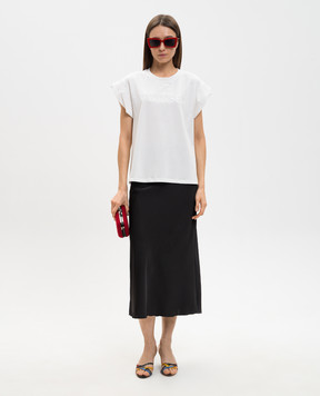 Twinset Біла футболка з вишивкою логотипа 261LL2MLL