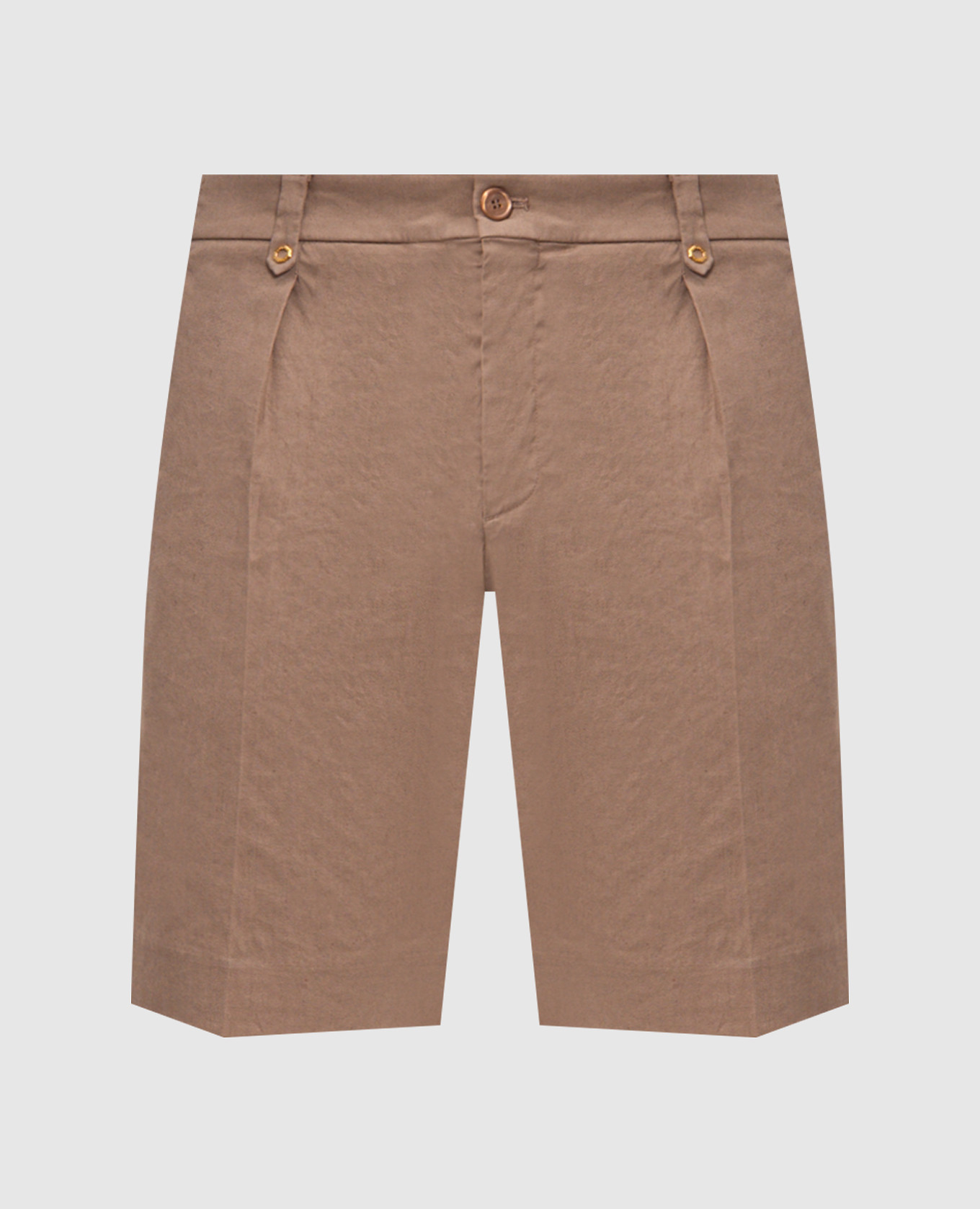 Коричневые шорты с льном