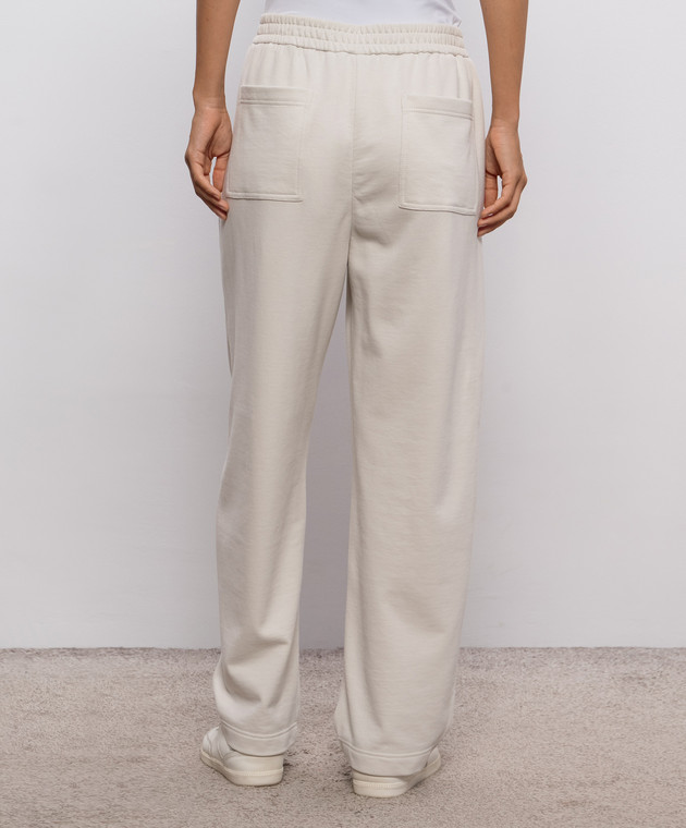Brunello Cucinelli Спортивные штаны цвета айвори MN05NB2X99 изображение 4