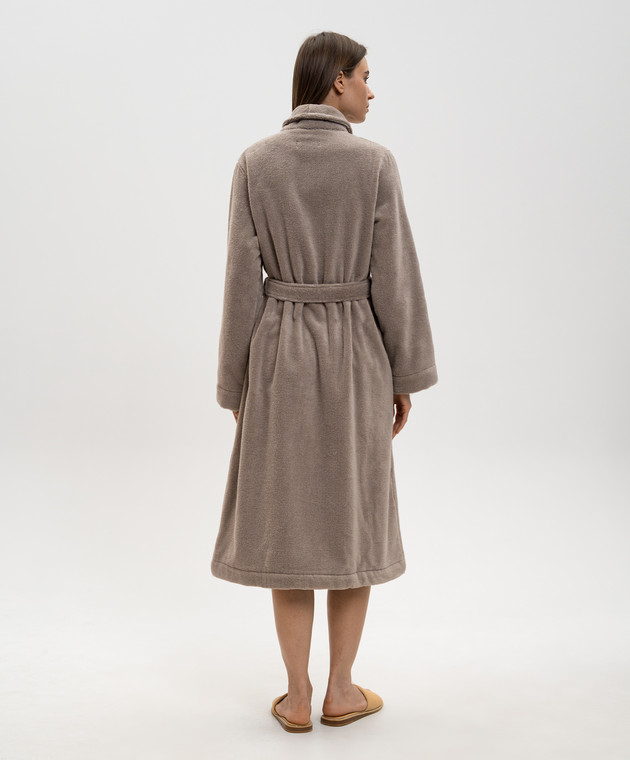 L'Appartement Коричневый махровый халат CHICAGO CHICAGOBATHROBE изображение 4
