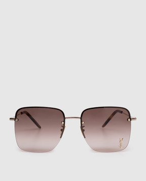 Saint Laurent Золотисті сонцезахисні окуляри 312 М 652363Y9902