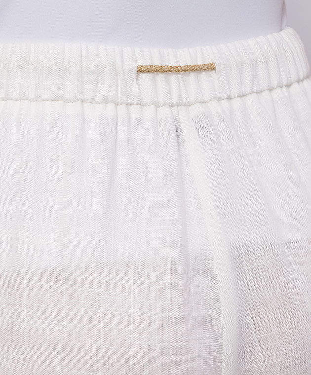 Herno Брюки цвета айвори с леном PT000222D12689 изображение 4