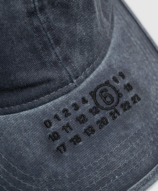 Maison Margiela MM6 Серая кепка с вышивкой эмблемы S62TC0046M13318 изображение 4