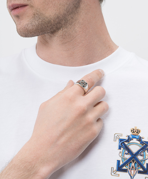 Off-White каблучка з емблемою Arrow OMOC078C99MET001 зображення 2