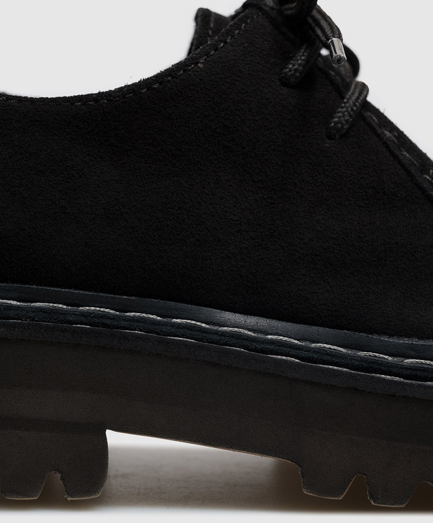 Officine Creative Черные замшевые дерби Blossom BLOSSOM001NERO изображение 5