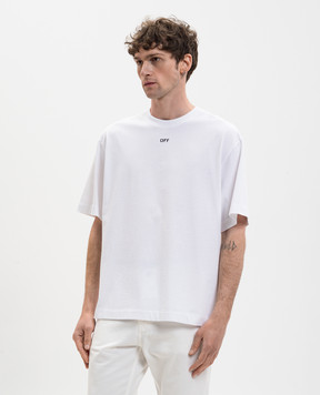 Off-White Біла футболка з емблемою 3D Spray Arrow 44MAA120S26J00I