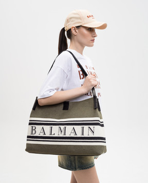 Balmain Сумка Release цвета хаки GN0FF034TJBR
