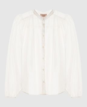 Twinset Біла блуза з драпіруванням 261TF2040