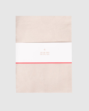 Le Jacquard Fraincais Блакитна кругла скатертина Tivoli з льону 28105