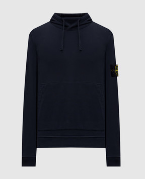 Stone Island Синие худи с патчем логотипа L1S156100062S0051
