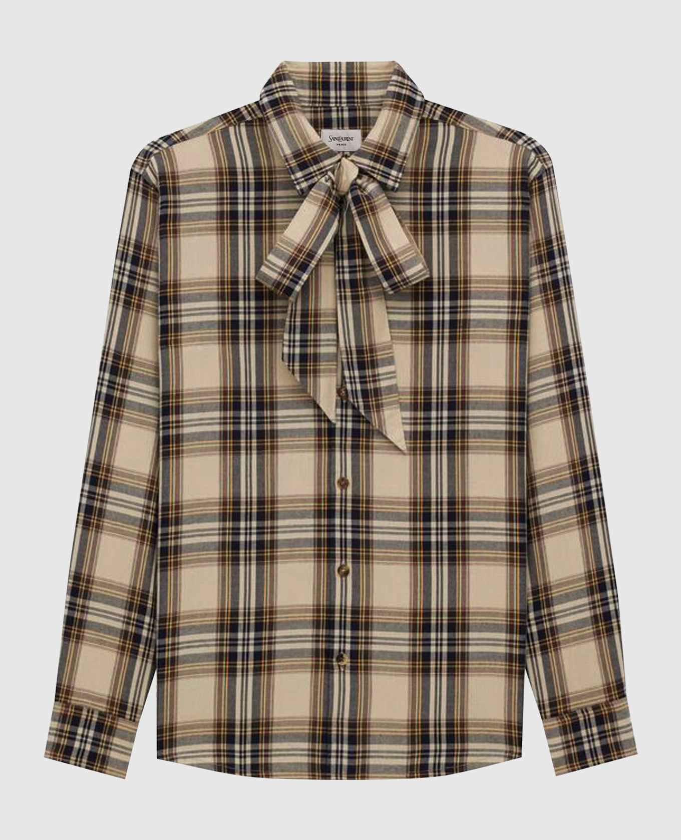 

Бежевая рубашка в клетку Lavallière, Бежевый, Рубашки