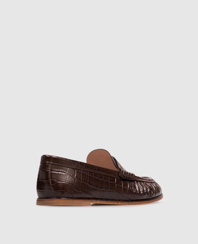 Stuart Weitzman Коричневые кожаные лакированные лоферы Spencer SO351