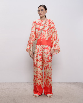 Agnona Рожеві штани із шовку T71008YS4064