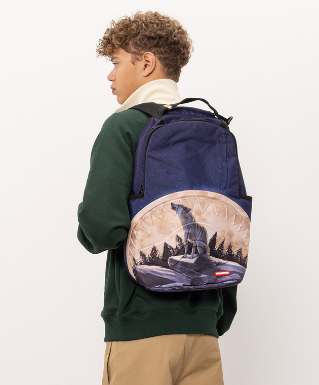 Sprayground Детский синий рюкзак AWOOOOOOOOOOOOOOOO 910B8564NSZ изображение 2