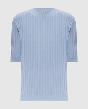 Peserico Голубой топ в рубчик A99096F1809310