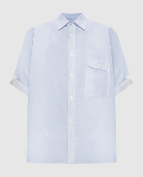 Y`S Yamamoto Голубая рубашка из льна YKB16300