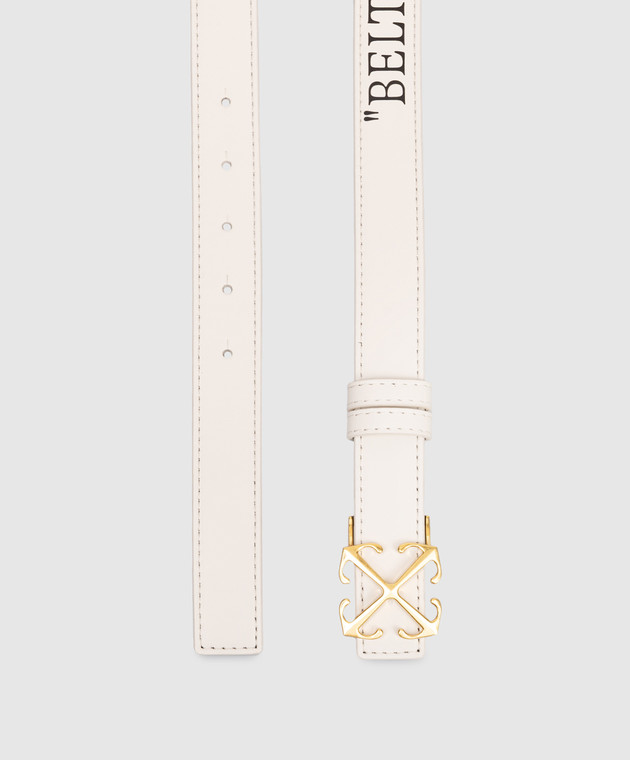 Off-White Білий шкіряний ремінь Arrow OWRB13AC99LEA001 зображення 3
