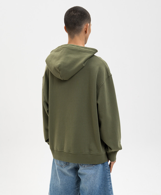 Palm Angels худи цвета хаки с принтом логотипа PMBB17DS26FLE007 изображение 4