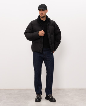 Stone Island Черный пуховик с логотип патч L2S154100109S0A23