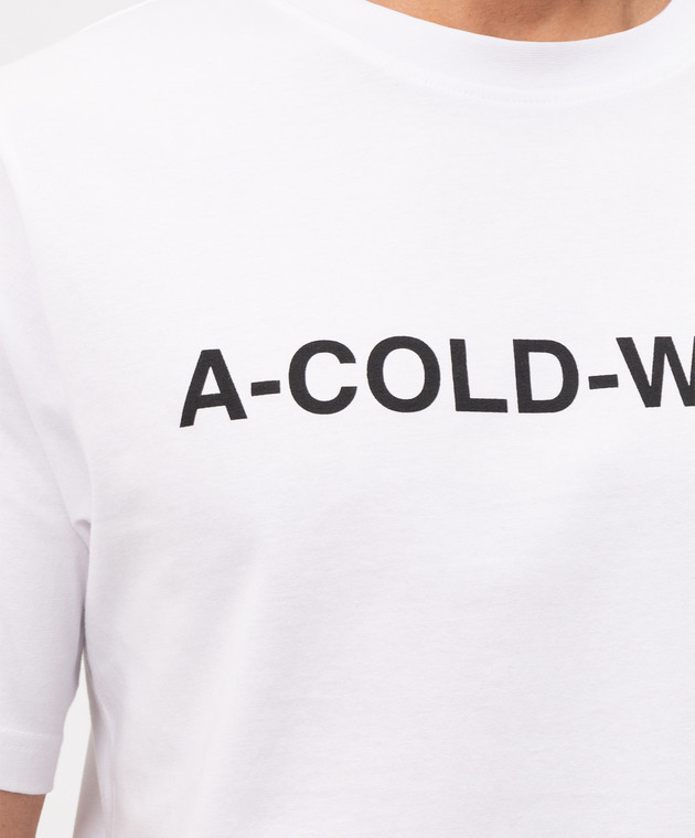 A Cold Wall Біла футболка з принтом логотипа 1000ACW2 зображення 5