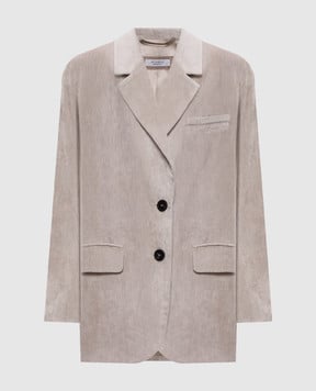 Peserico Бежевий вельветовий жакет S0160001590