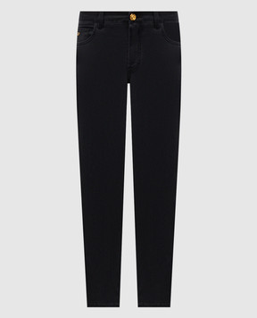 Stefano Ricci Чорні джинси з патчем логотипа MFT61B1010T286BK