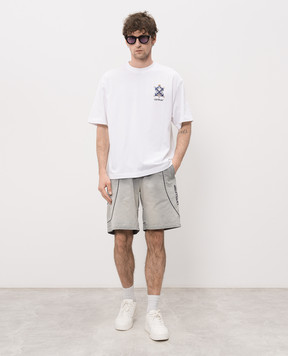 Off-White Біла футболка Jewel Arrow з кристалами 44MAA120S26J003