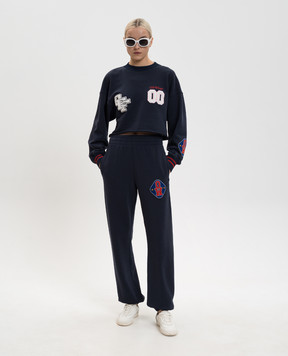 Off-White Сині джогери з нашивкою логотипа 2CH006S26FLE002