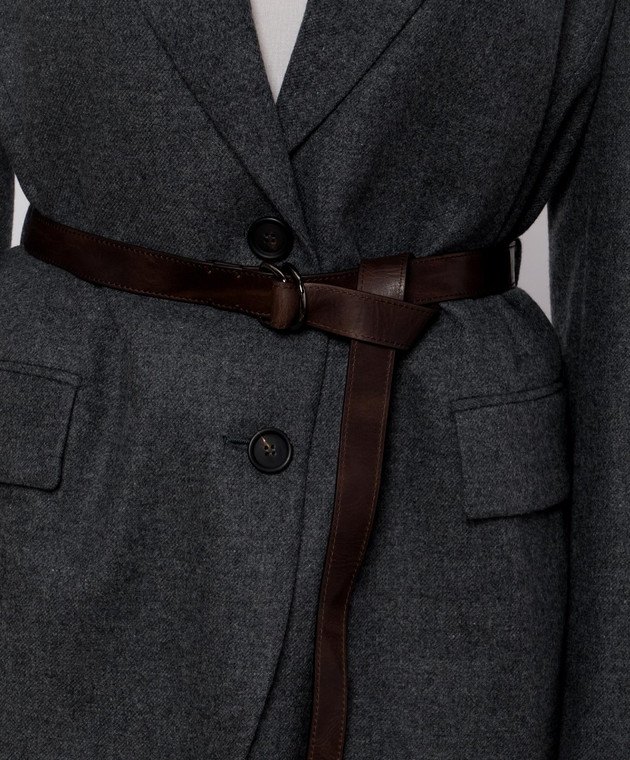 Brunello Cucinelli Серый жакет из шерсти и кашемира MB1627645 изображение 5
