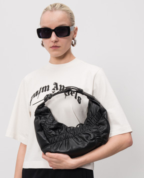 Innerraum Чорна сумка-хобо HM2 з драпіруванням HM2BMBKCRSH