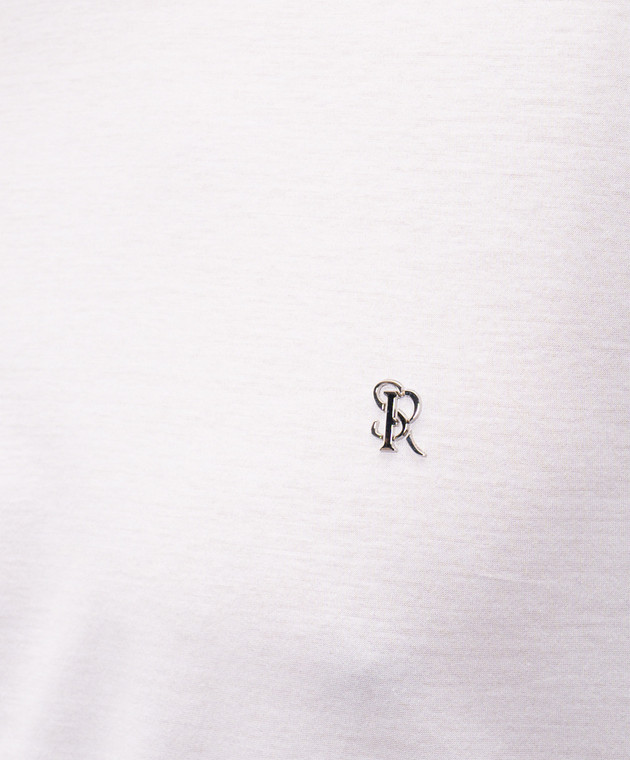 Stefano Ricci Белая футболка с монограммой MNH6105140TE0001 изображение 5