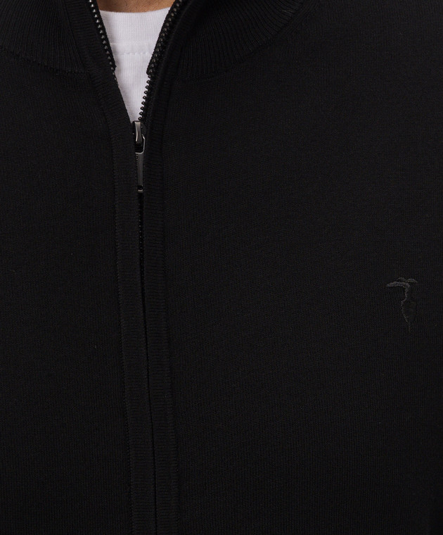 Trussardi Черный кардиган с вышивкой эмблемы M0188000085NMK603K01 изображение 5