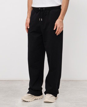 Ami Paris Черные спортивные штаны с вышивкой эмблемы Ami de Coeur HTR856730