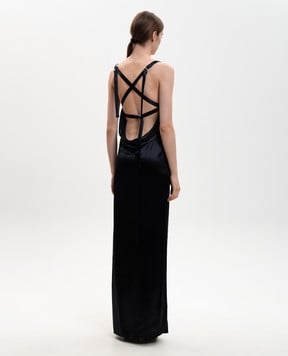 The Attico Черное платье с открытой спиной 260WCW00261VVV102AA