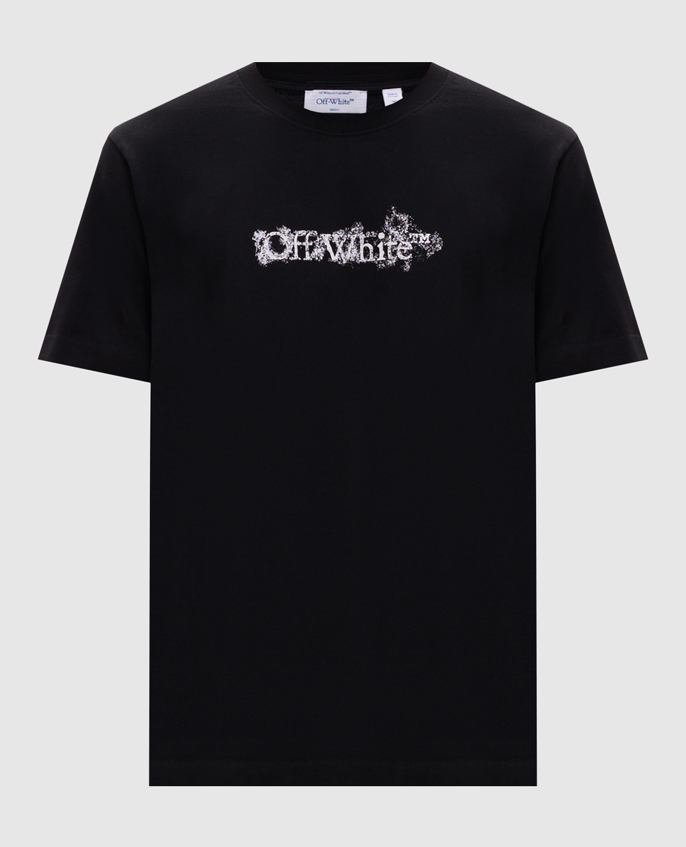 Черная футболка с принтом