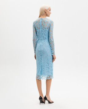 Dolce&Gabbana Голубое платье из кружева F6M0DTILMDR