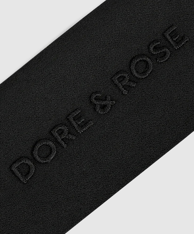 Dore & Rose Чорна пов'язка на голову із шовку SILKHEADBAND зображення 2