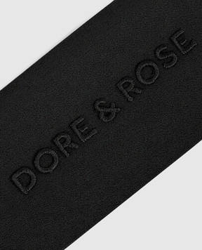 Dore & Rose Чорна пов'язка на голову із шовку SILKHEADBAND