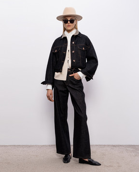 Brunello Cucinelli Черные джинсы с логотип патч MP134P4021