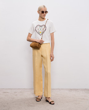 Max Mara Weekend Желтые брюки MALIZIA из льна WKDMALIZIA